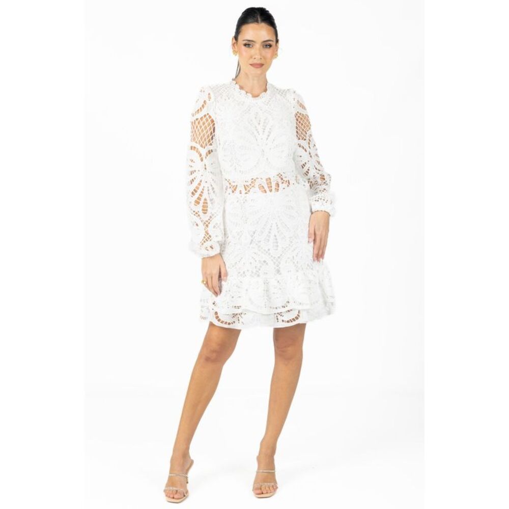Miranda White Lace Mini Dress